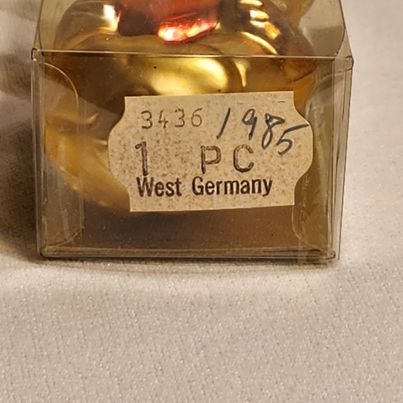 Vintage Blown Glass Teddy Bear Ornament West German Original Unopened Box - Picture 6 of 10